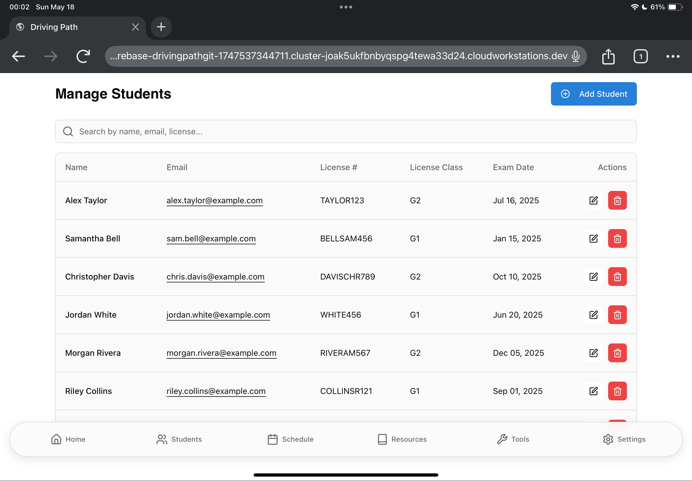 Student Management Demo